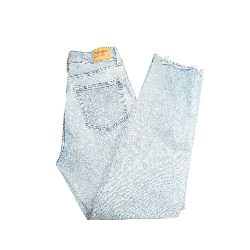 Levi's High Rise Medium Wash Raw Hem Women's 4/27W